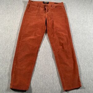 Lucky Brand Corduroy Pants Womens 14 32 Burnt Orange Sofia‎ Skinny Casual Office